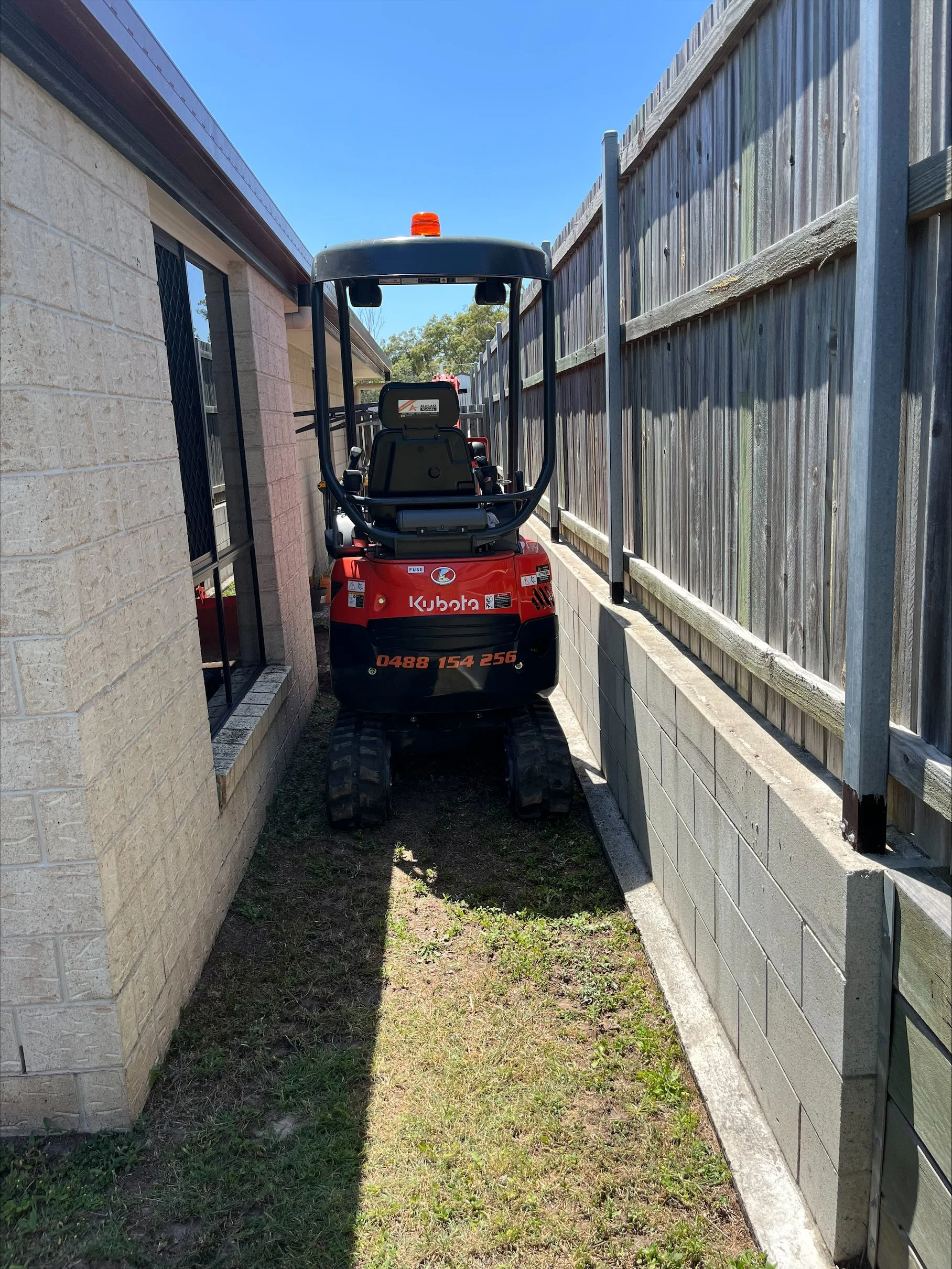 tight access for yard clearing