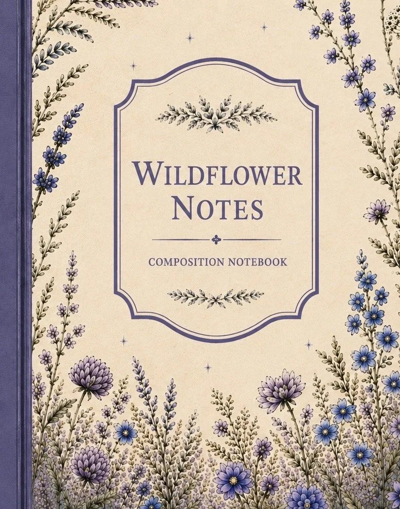 Cover of Wildflower Notes, featuring delicate purple wildflowers.