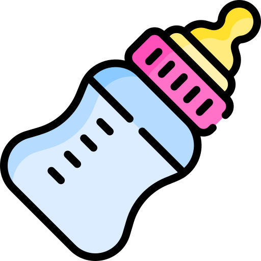 Illustration of a baby bottle for infant care at Ms. Gwen's Little Leaners.