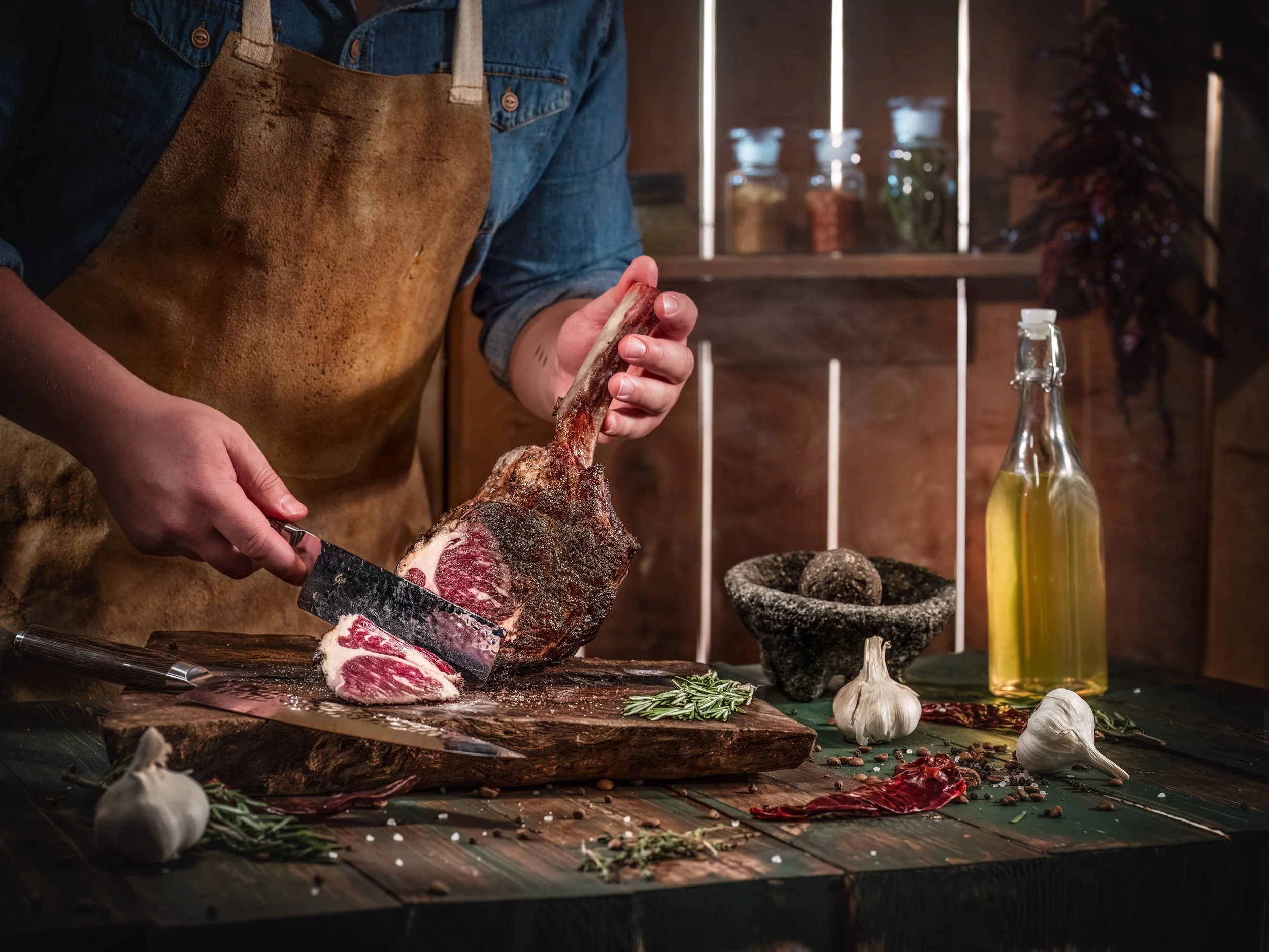 Signature Raging Bull Food Photography image of a Texas dish