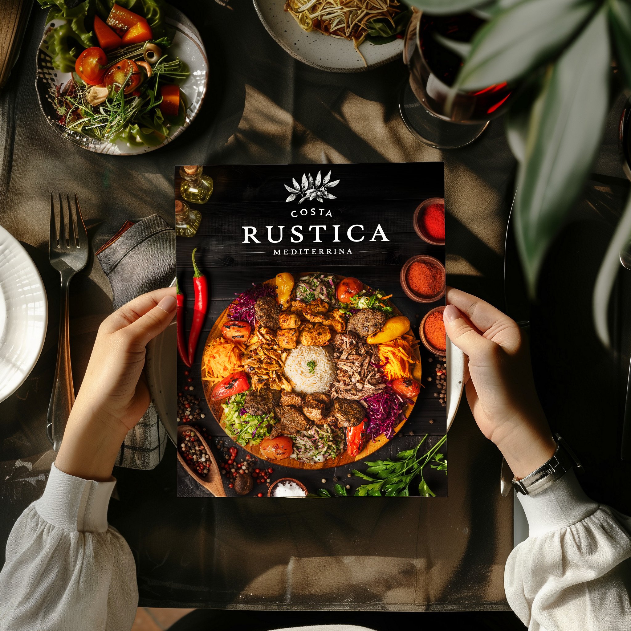 Commercial food advertising photograph with bold lighting