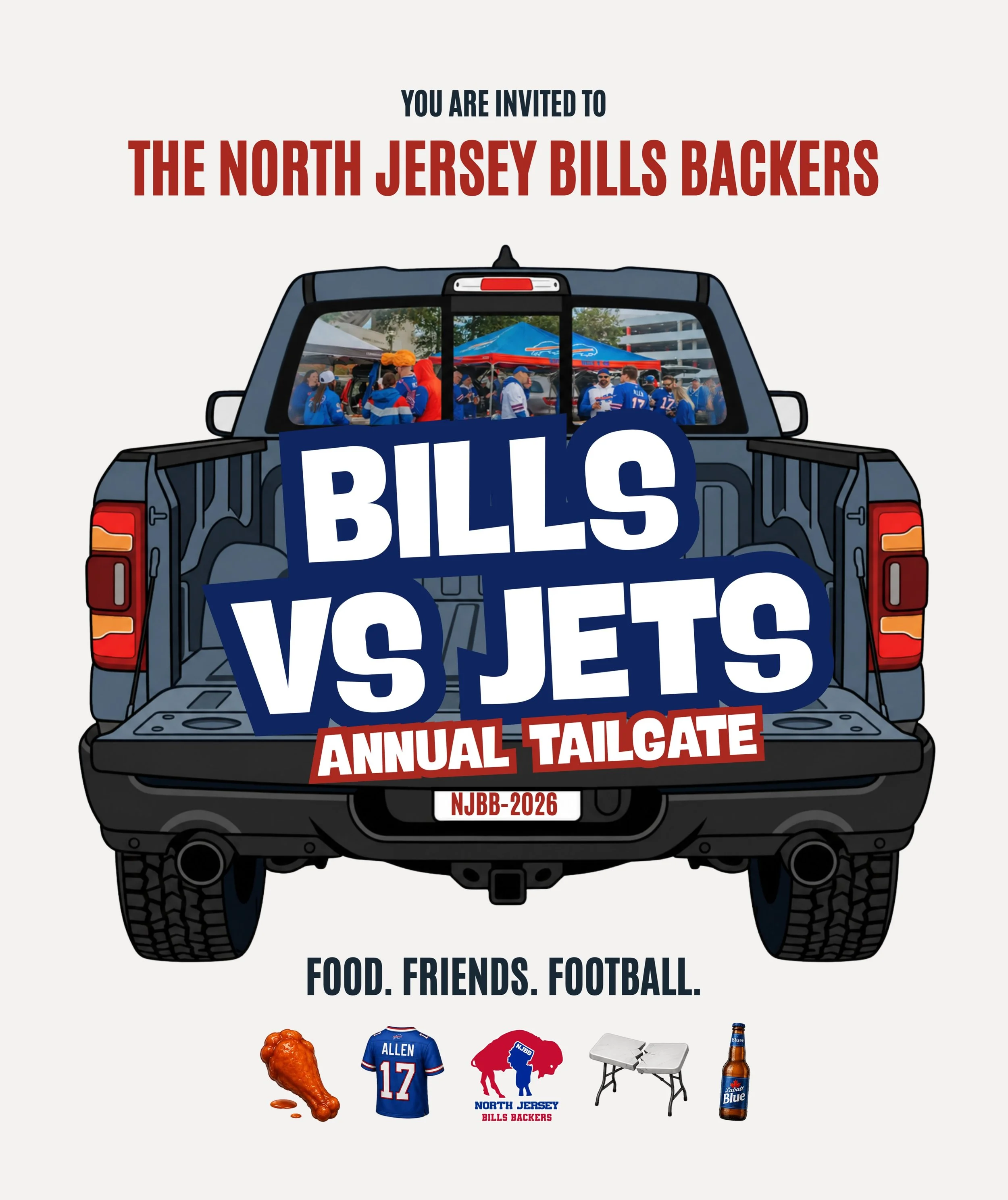 ONE MORE MONTH!!!! 🍻🍗🎉🏈🏟️

Our favorite party to throw is around the corner and we want to invite you all to join us. You aren&rsquo;t gonna want to miss this!! 

IT OUR ANNUAL BILLS VS JETS TAILGATE

📍MetLife Stadium - Lot 26
Sunday November 1