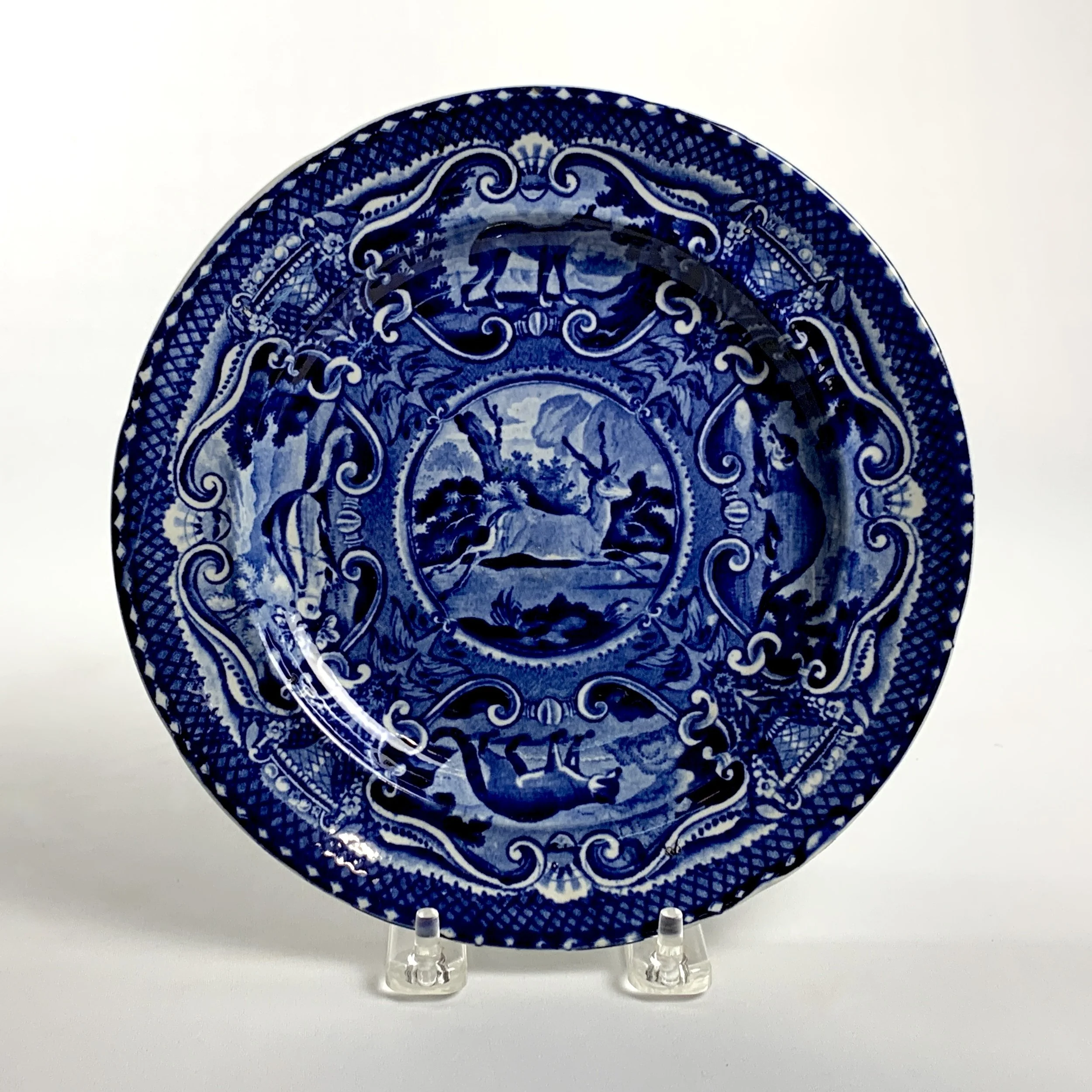 Staffordshire "Quadrupeds" Antelope Plate