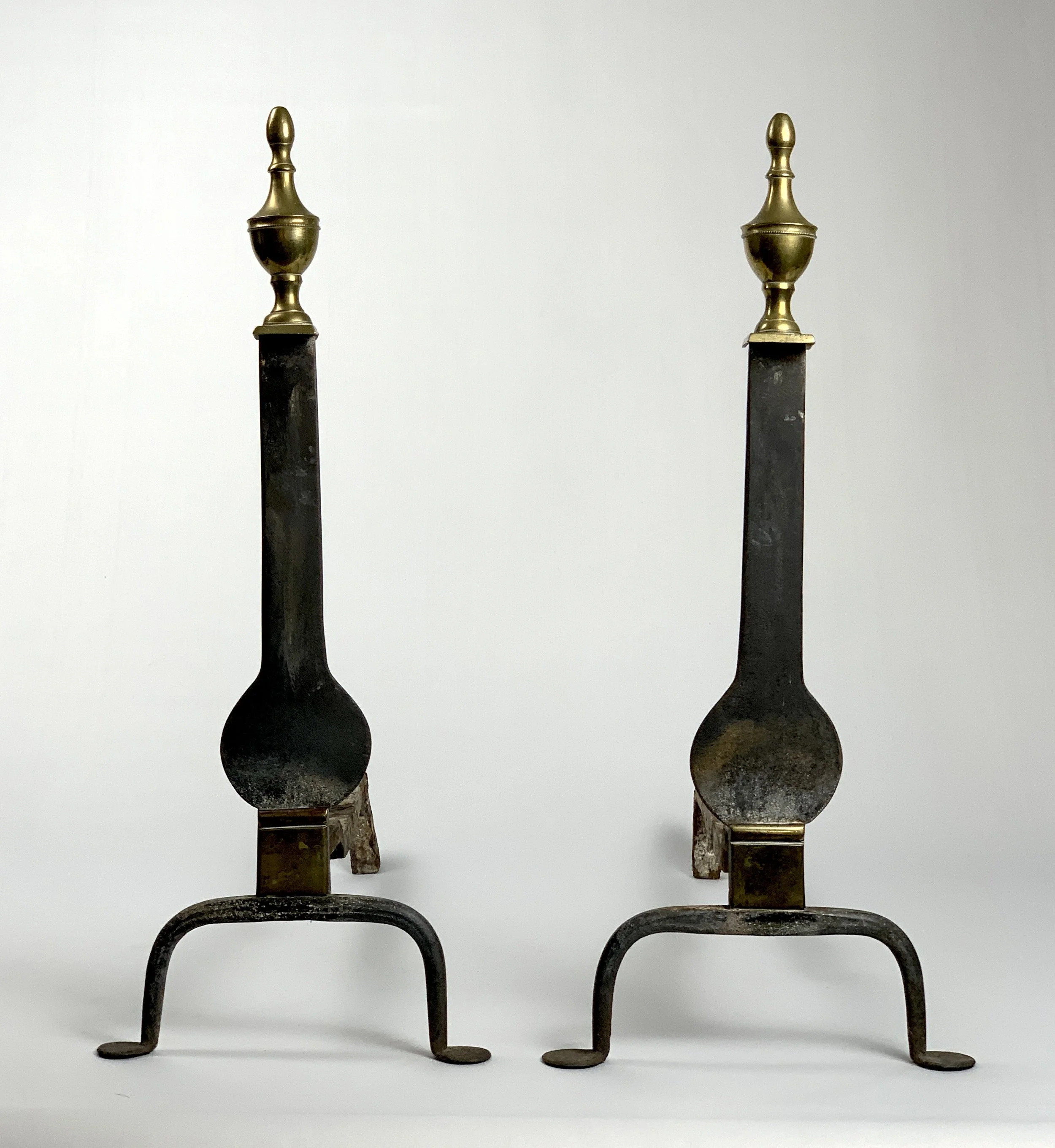 Knife Blade Andirons