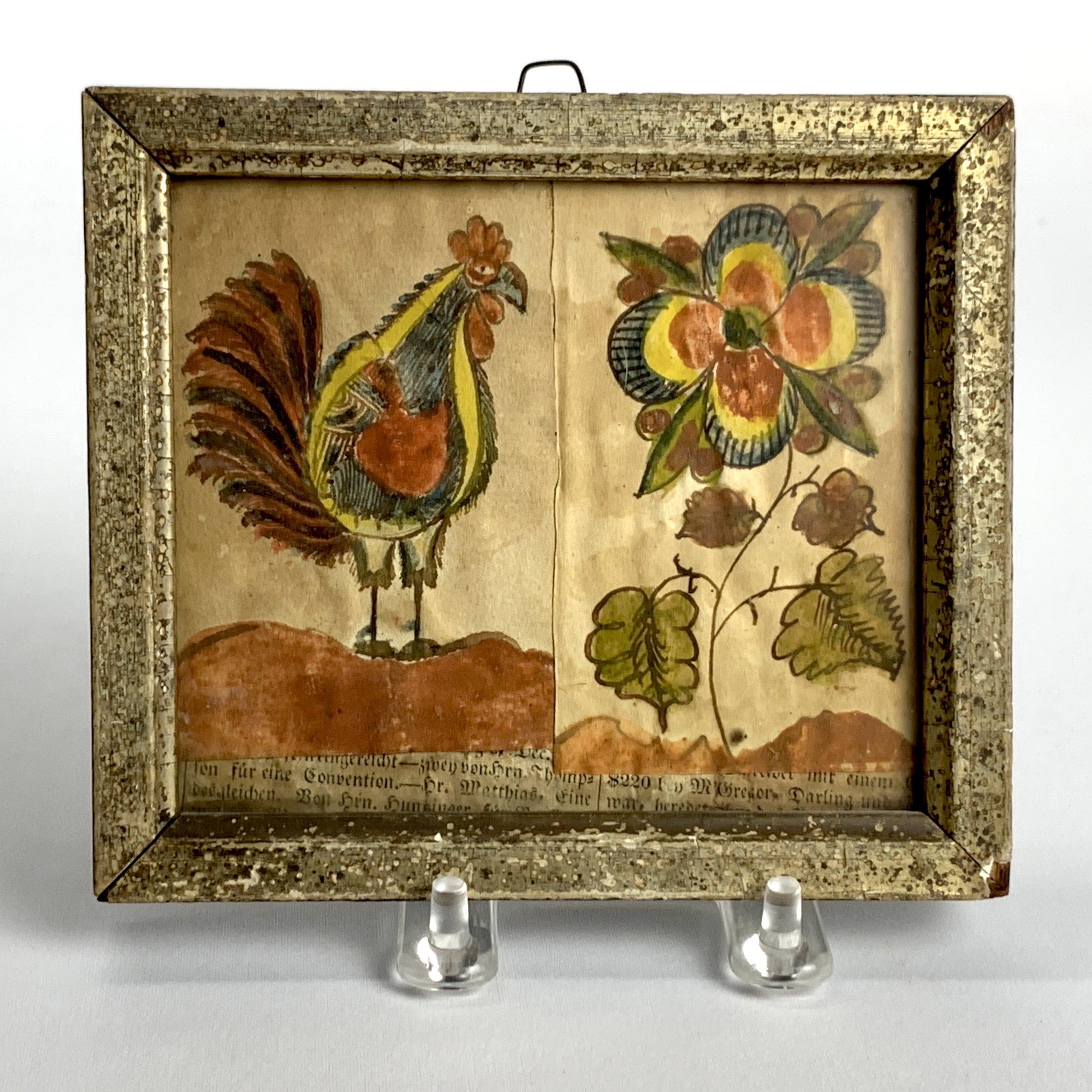 Chicken & Flower Fraktur