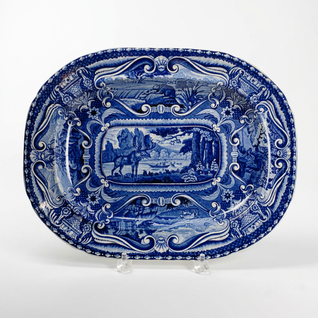 Staffordshire "Quadrupeds" Moose Platter