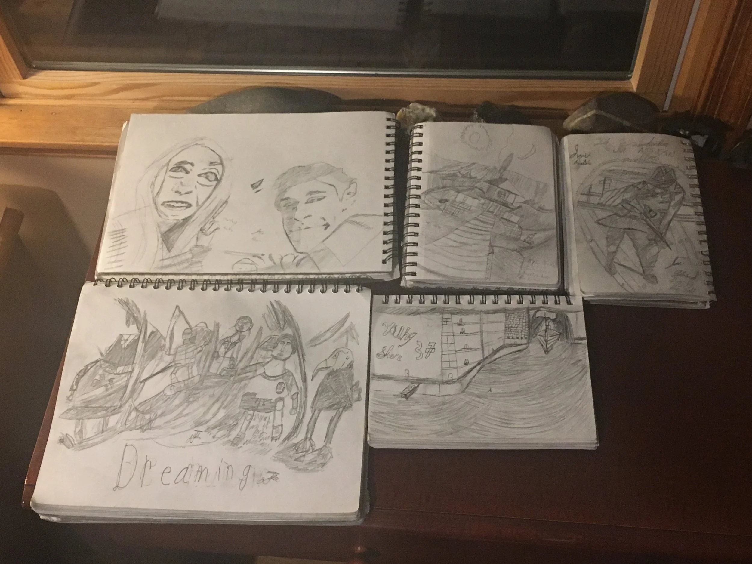 Sketchbooks throughout High School