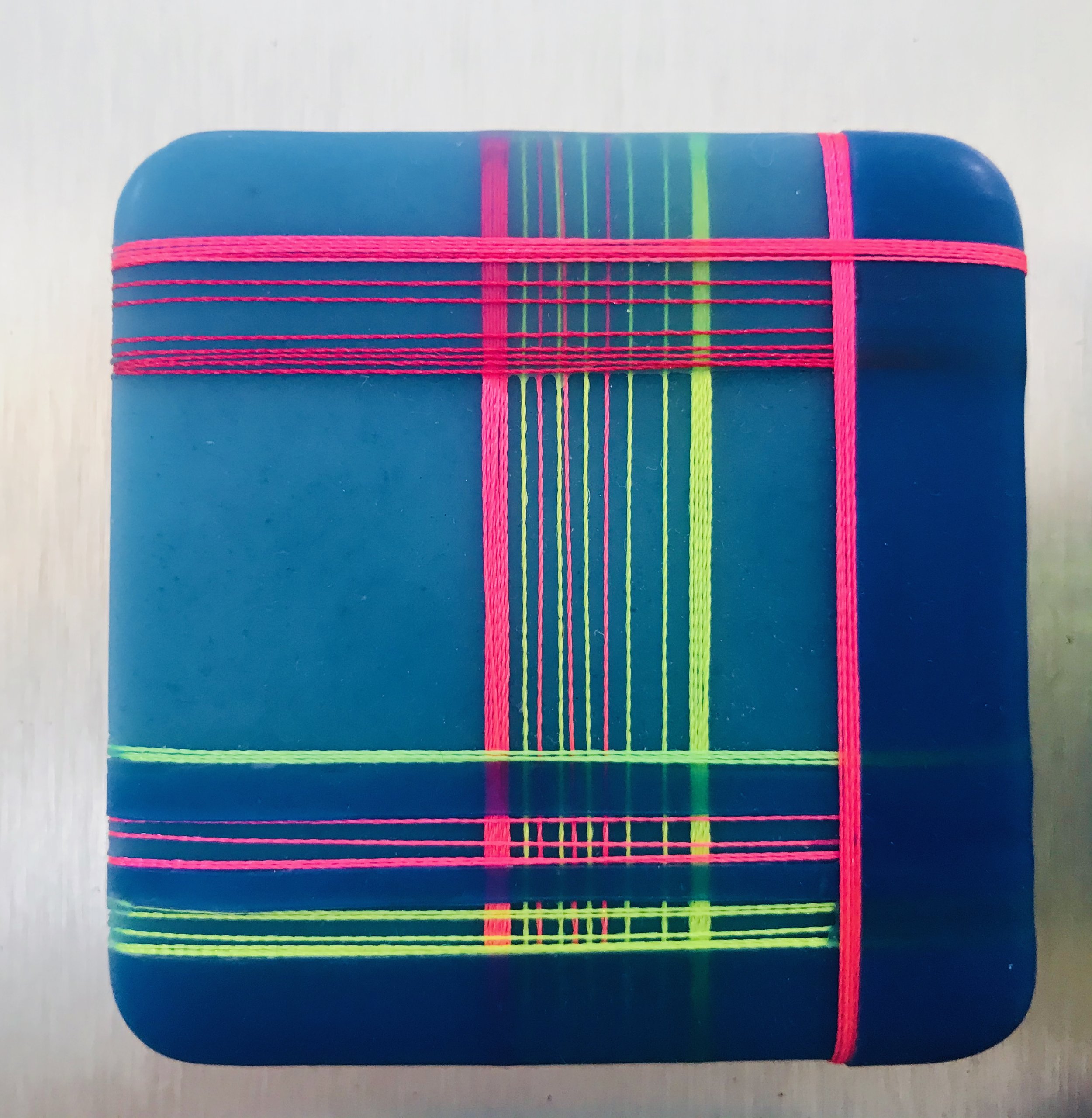 detail, 'Line Shuffle in Electric Preppy'