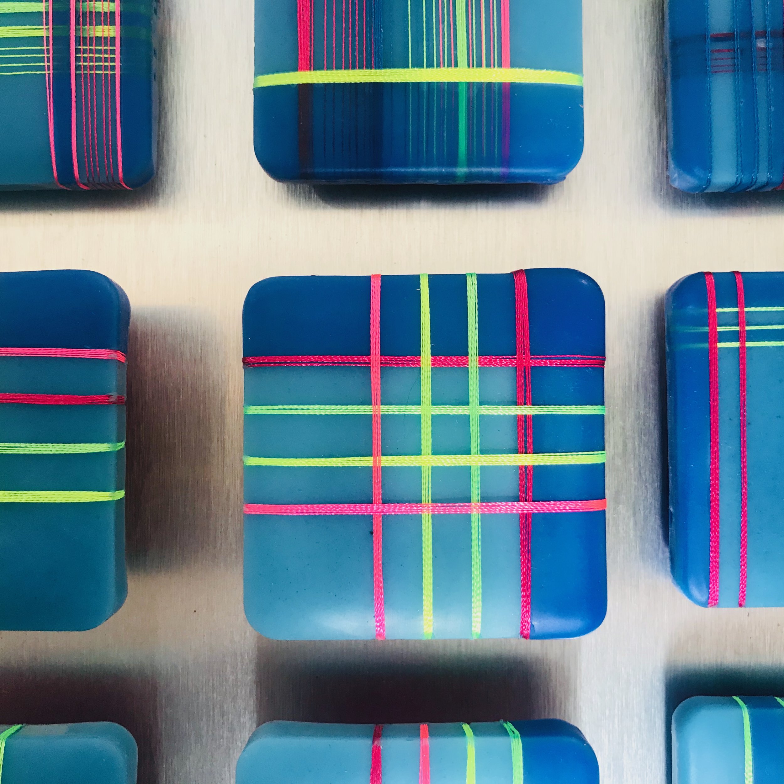 detail, 'Line Shuffle in Electric Preppy'