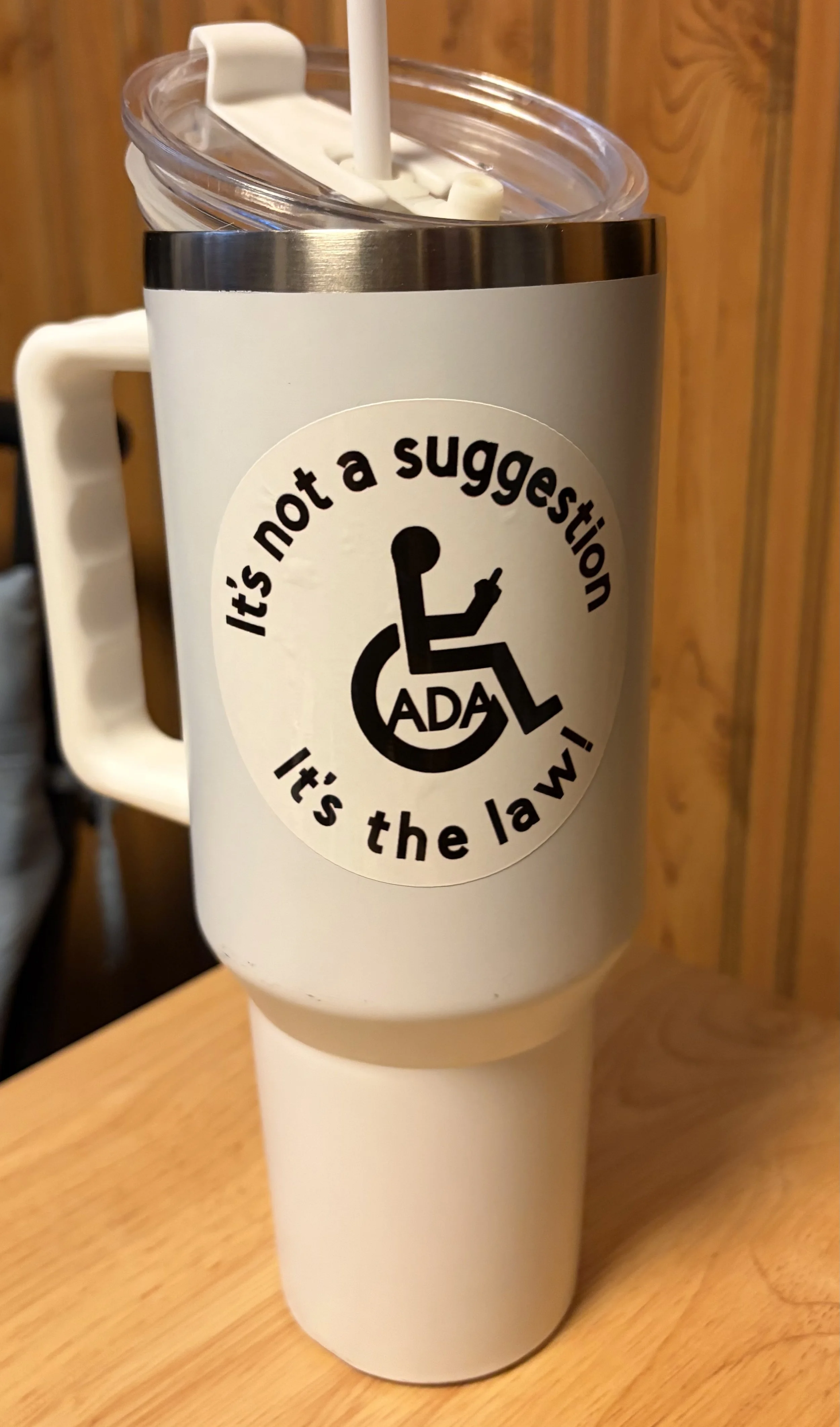 ADA Awareness Insulated Travel Mug - 40 fluid ounces Stainless Steel