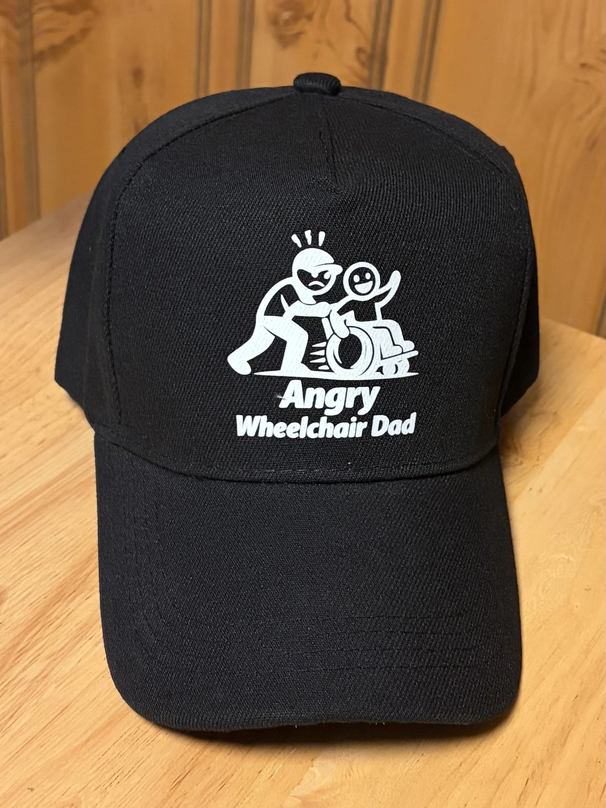 Angry Wheelchair Dad Advocacy Baseball Caps