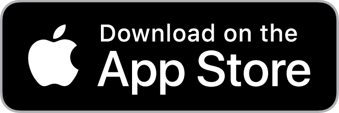 Apple logo with text 'Download on the App Store' on a black background.