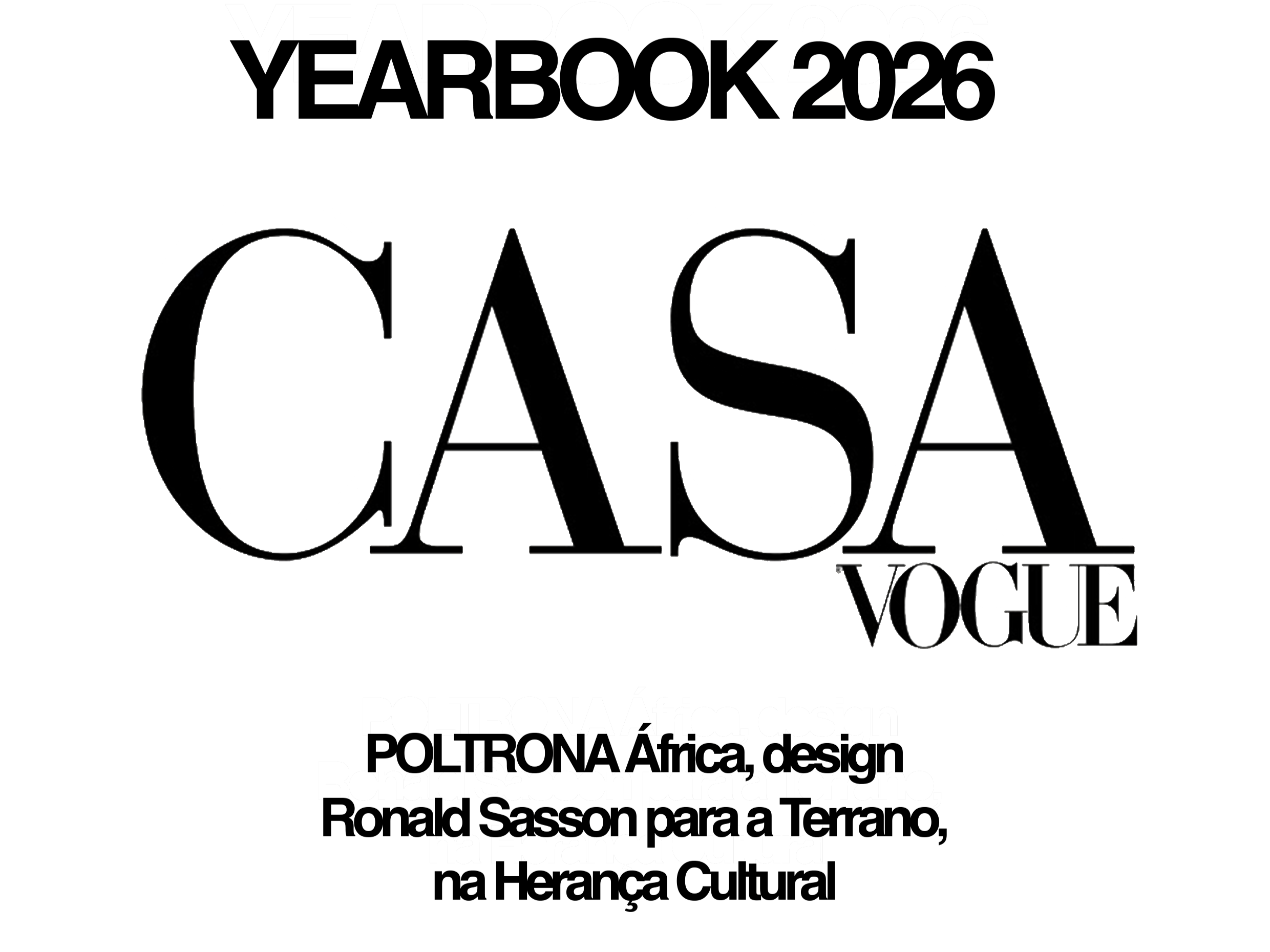 Imagem com a palavra 'CASA' em letras grandes e visíveis, com uma orientação decorativa e estilizada, acompanhada do texto 'VOGUE'. A imagem também contendo detalhes adicionais mais discretos abaixo que parecem ser parte de um design ou mensagem complementar.