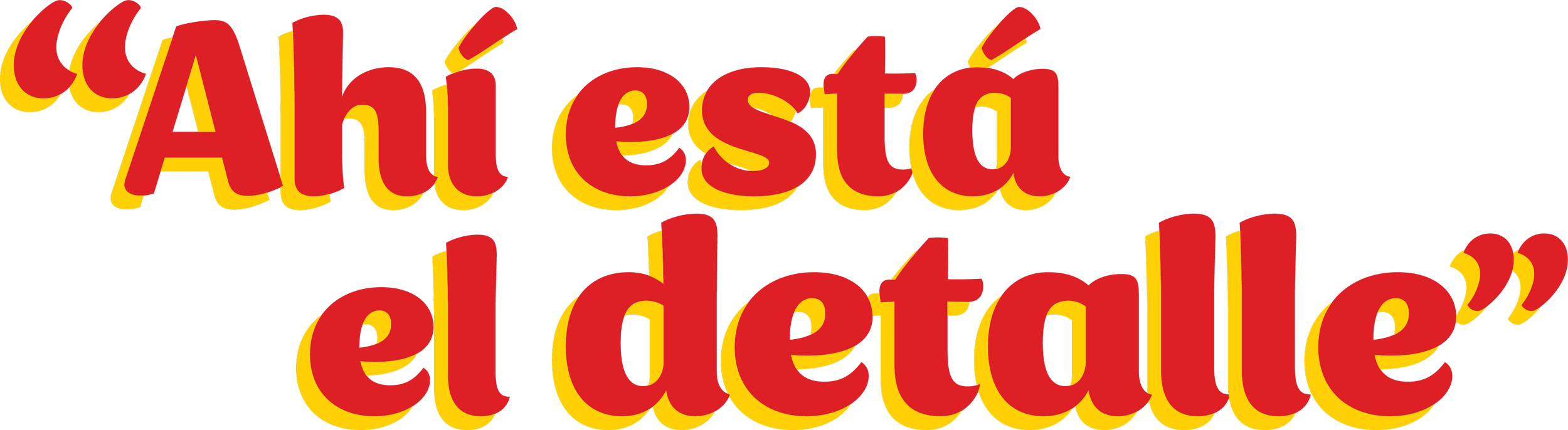 Texto en letras grandes y coloridas que dice '¡Alerta al esta el detalle' en español.