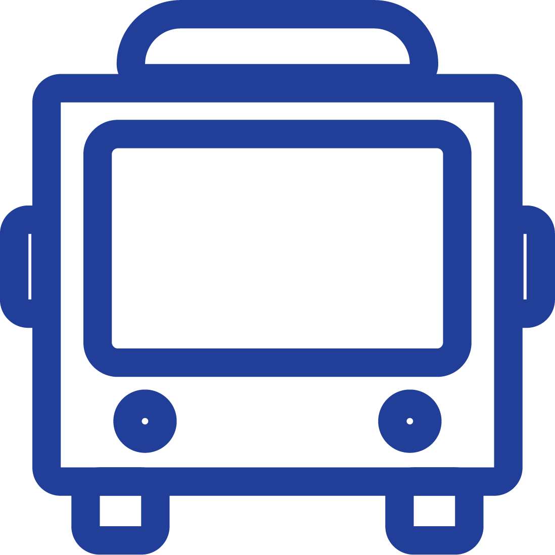 Icono de un autobús representando transporte urbano.