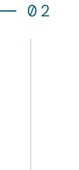A vertical infographic titled '02' with a numbered list and icons, showing a step-by-step process or instructions.