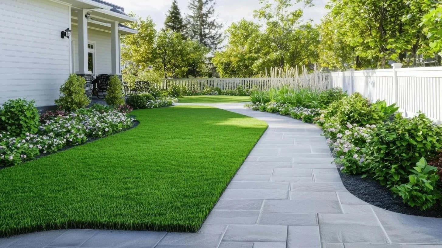 Paver driveway and stone entrance creating curb appeal in Alpharetta, GA
