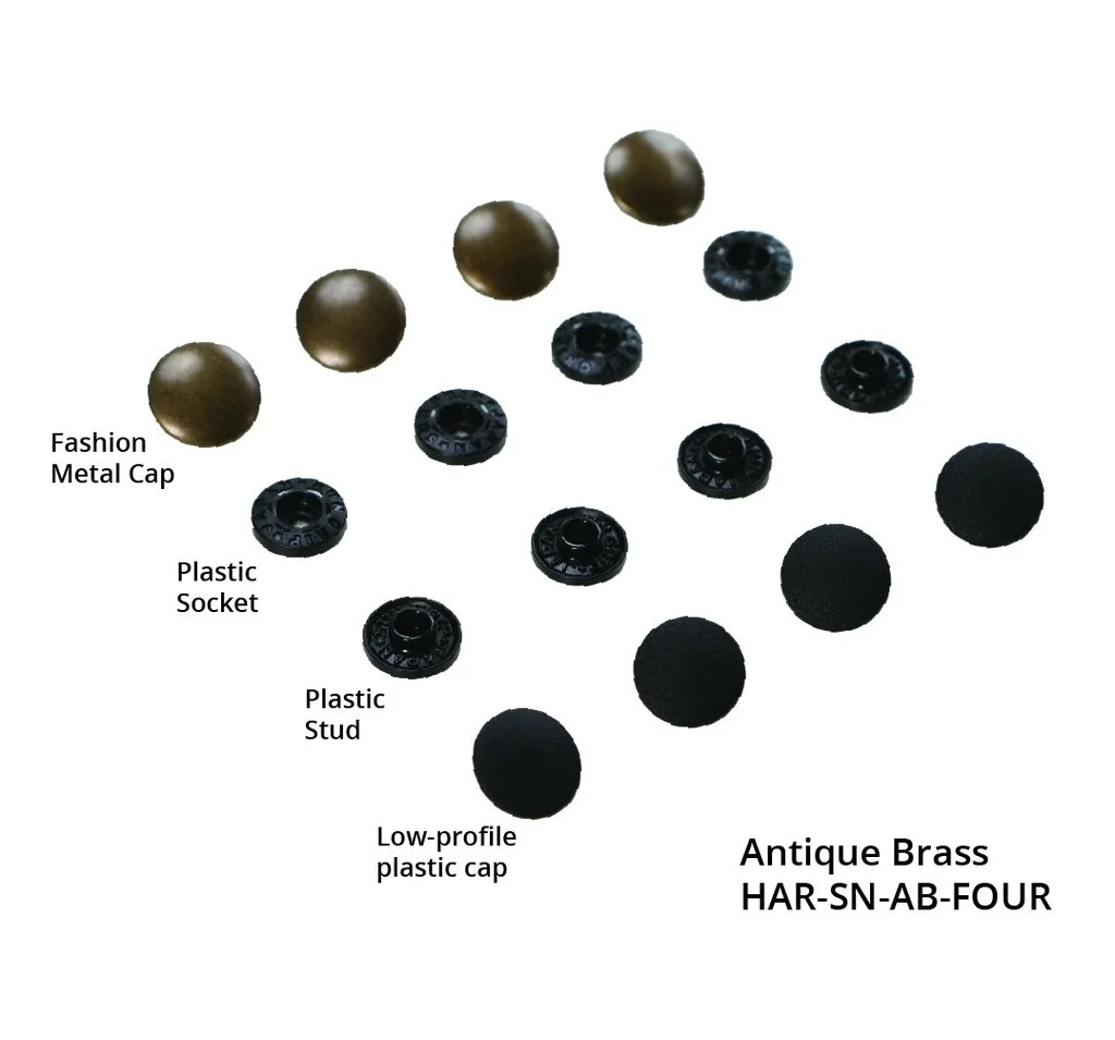 [HAR-SN-AB-FOUR] ByAnnie's Tool-Free Snaps - Set of Four (Antique brass).jpg