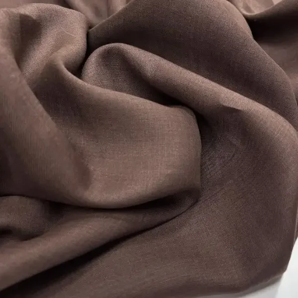Italian BELGIUM LINEN in CHOCOLATE BROWN