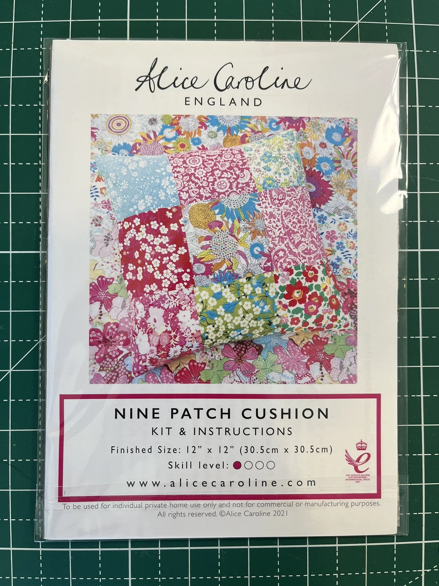 Alice Caroline LIBERTY FABRIC NINE PATCH CUSHION KIT
