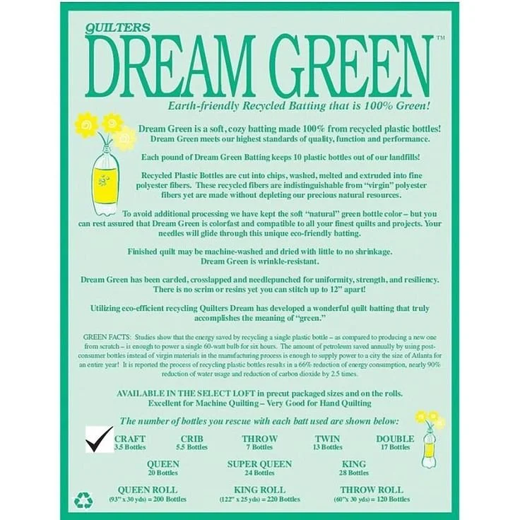 Quilter's Dream  TRULY GREEN BATTING