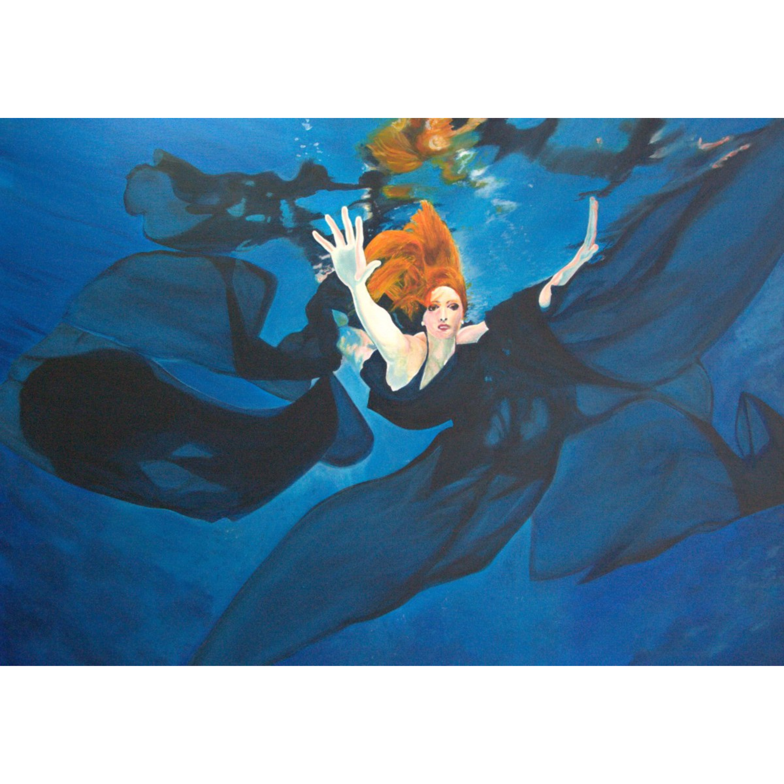 Escape Under Blue - Original Underwater Painting