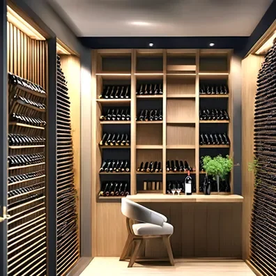 Small simple cost-effective wine cellar for a backyard space.