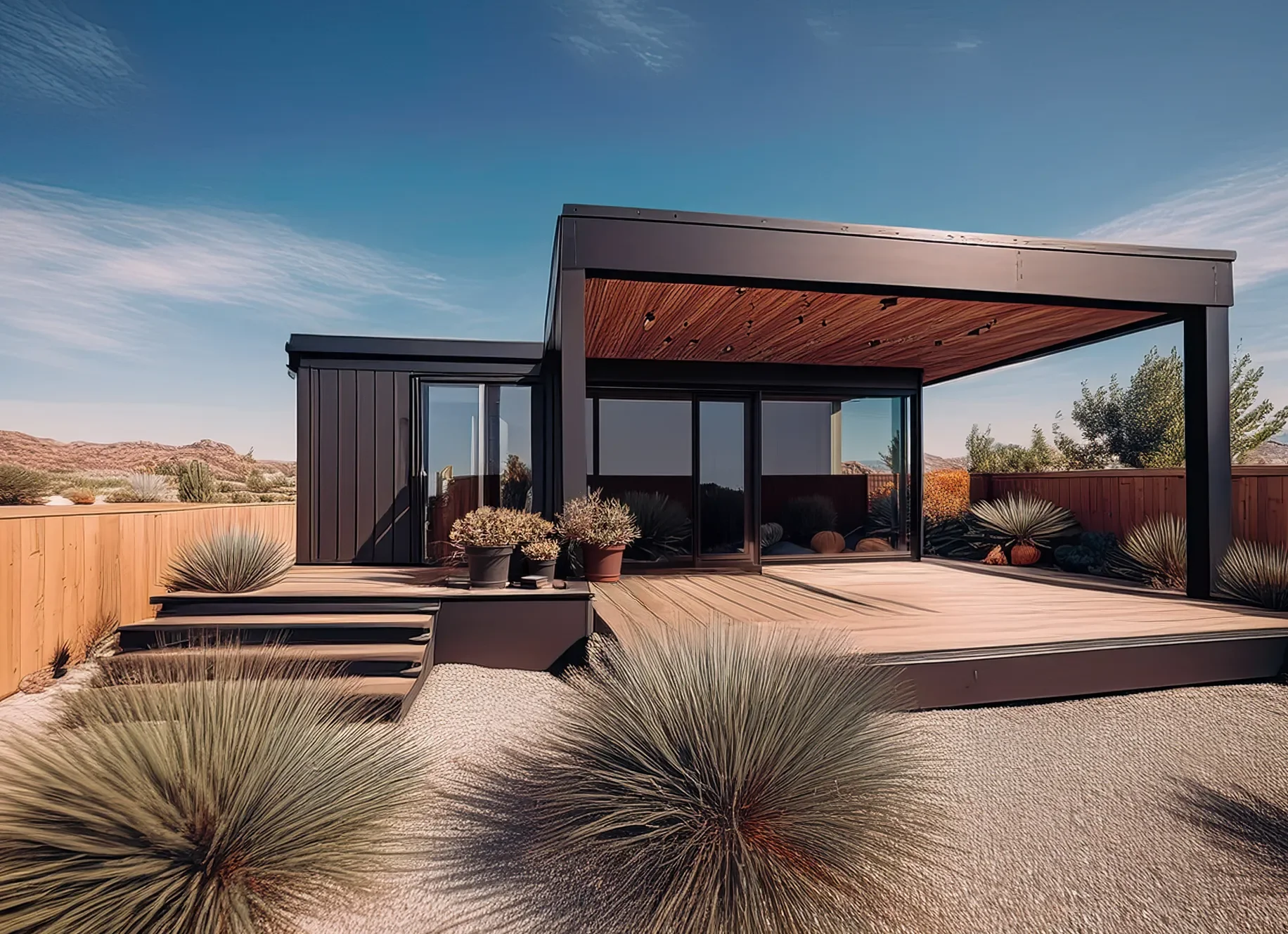 Small affordable backyard ADU dwelling unit.