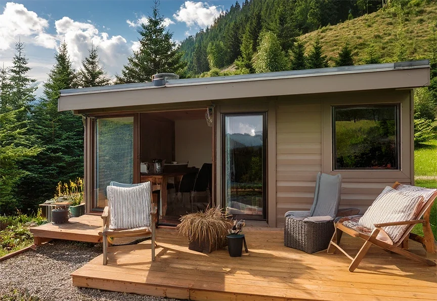 A design of a small low cost dwelling retreat.