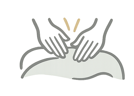Illustration of therapeutic massage and bodywork
