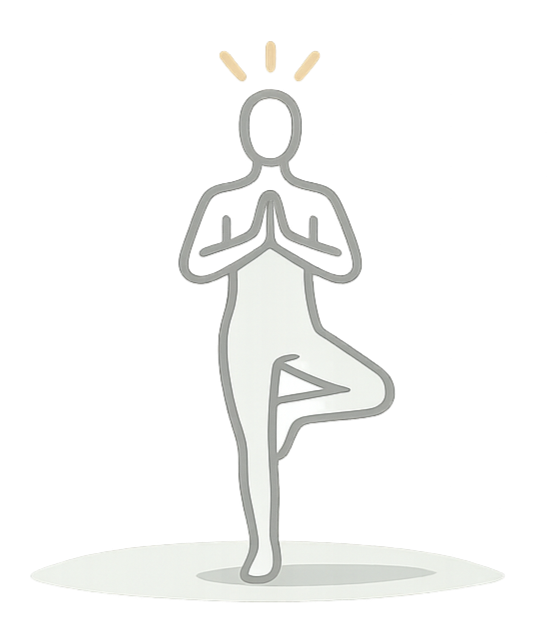 Illustration representing individualized yoga and therapeutic movement