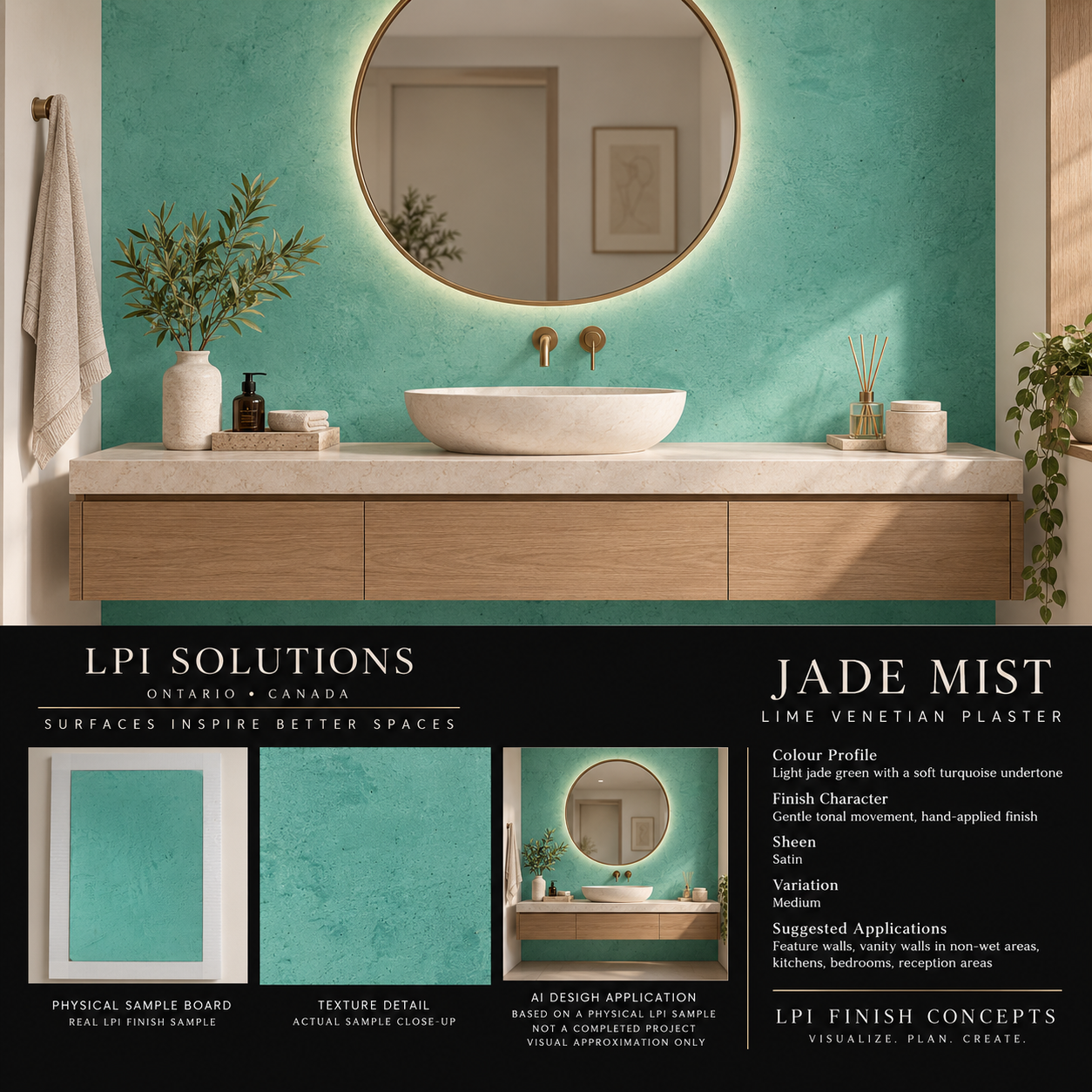 Jade Mist AI-generated bathroom design concept - not a completed project.