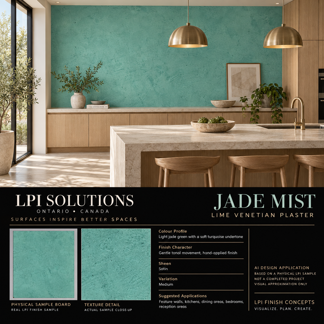 Jade Mist AI-generated kitchen design concept - not a completed project.