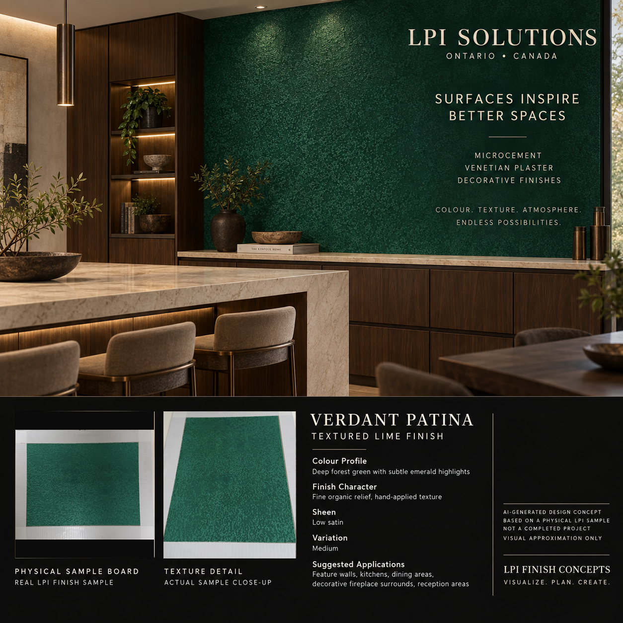 Jade Mist AI-generated kitchen design concept - not a completed project.