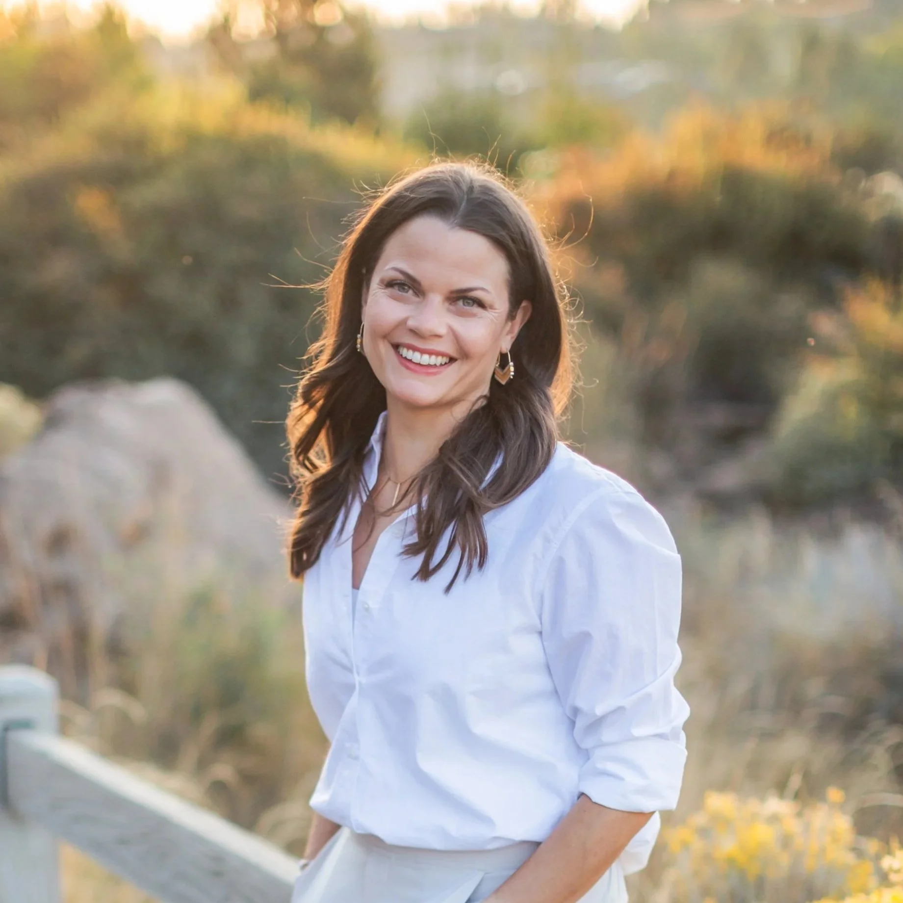 Angie Watson, health and wellness coach, outdoors in Bend, Oregon.