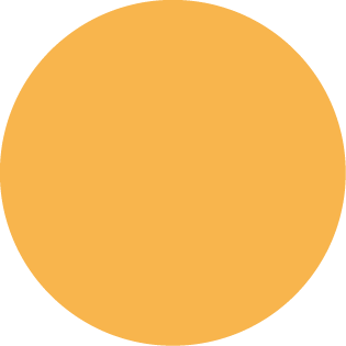 A solid orange circle on a black background.