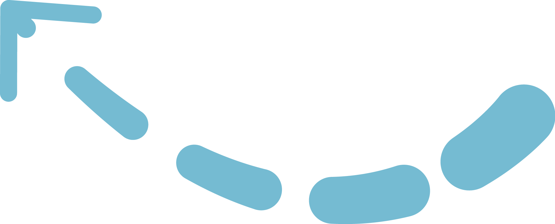 Stylized illustration of eyes connected in a curved line, with one eye smaller and another larger, all in light blue.