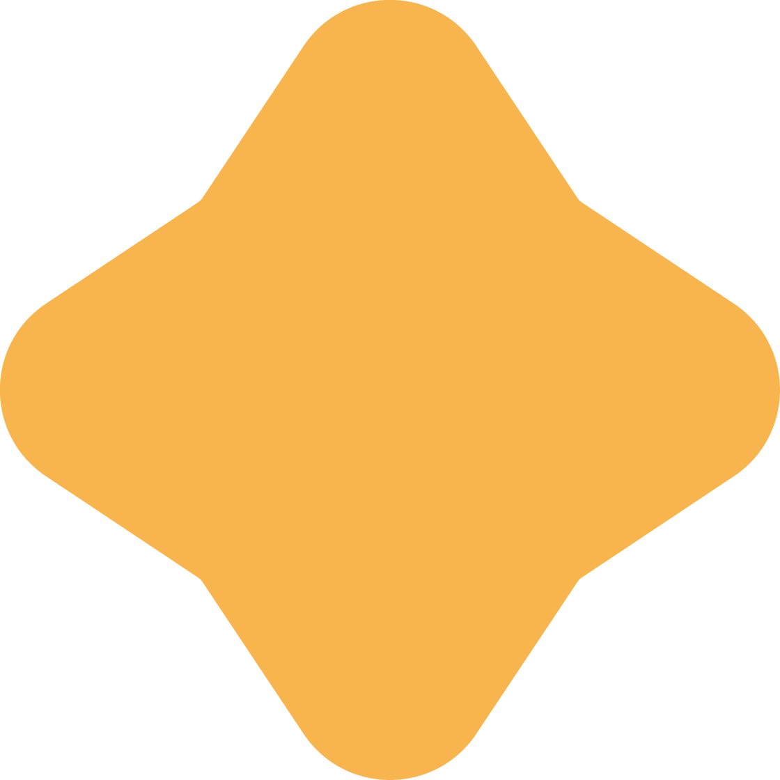 A large, orange, pyramid-shaped object with rounded edges.