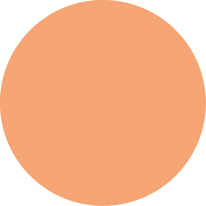 A solid peach-colored circle.