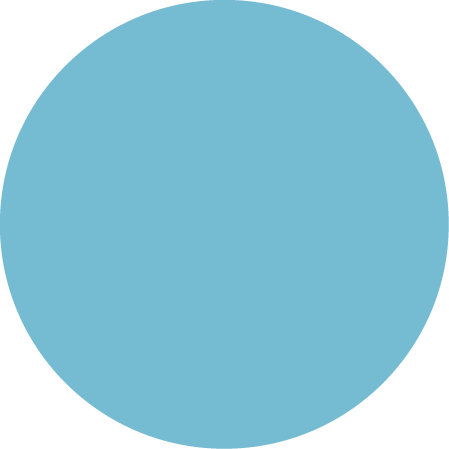 A solid light-blue circle.