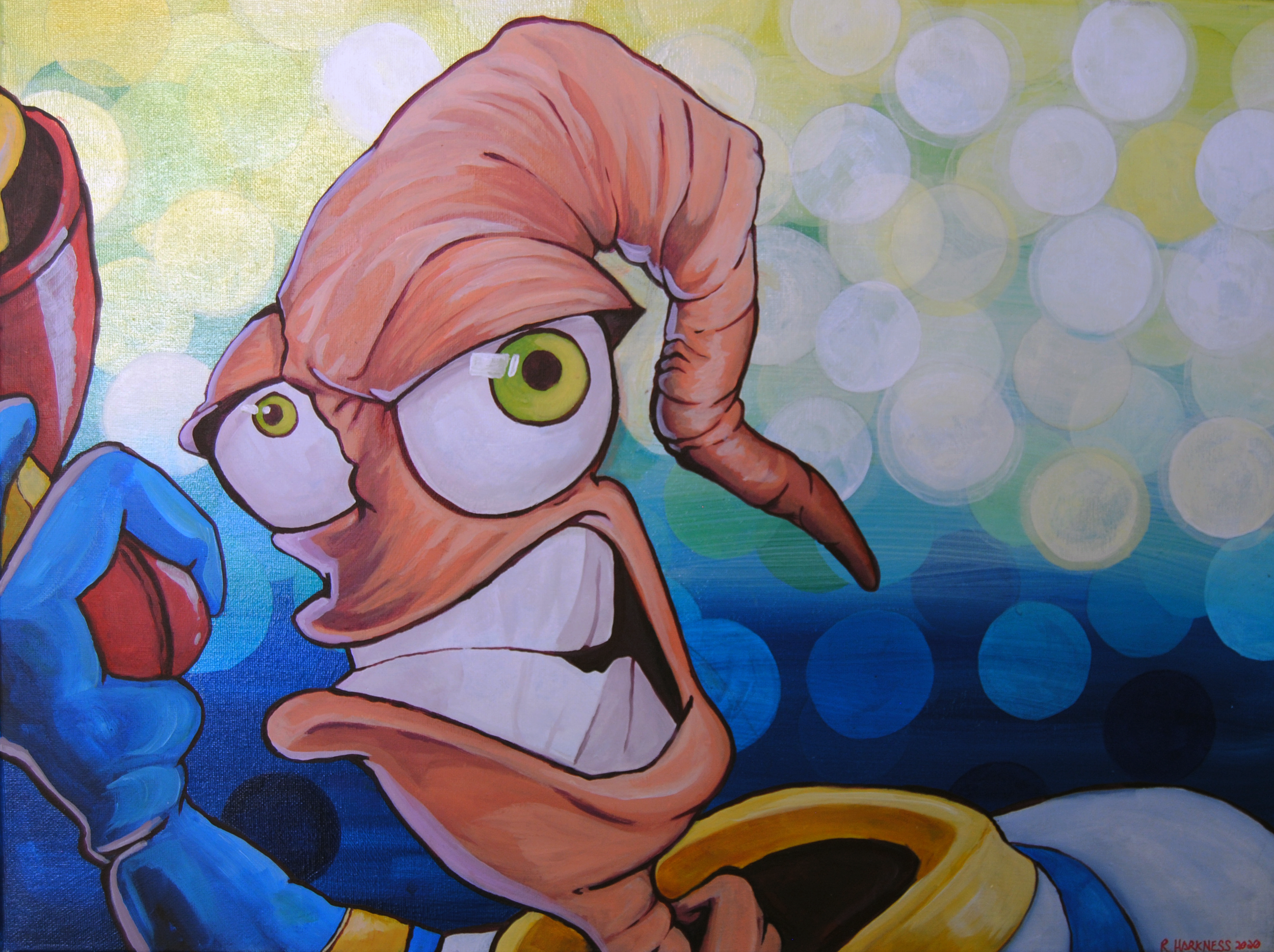 earth worm Jim the cartoon and video game character