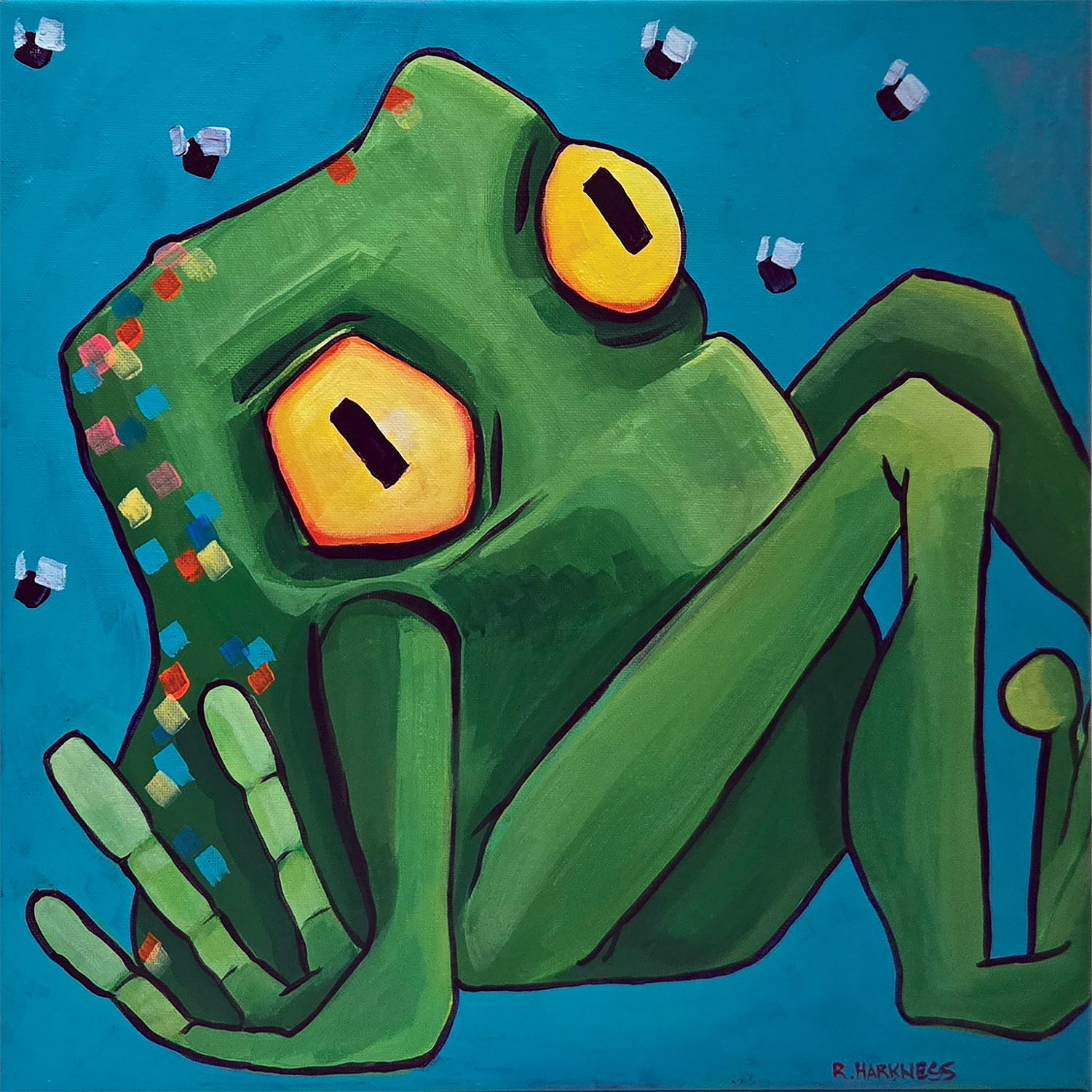 Frog with Flies