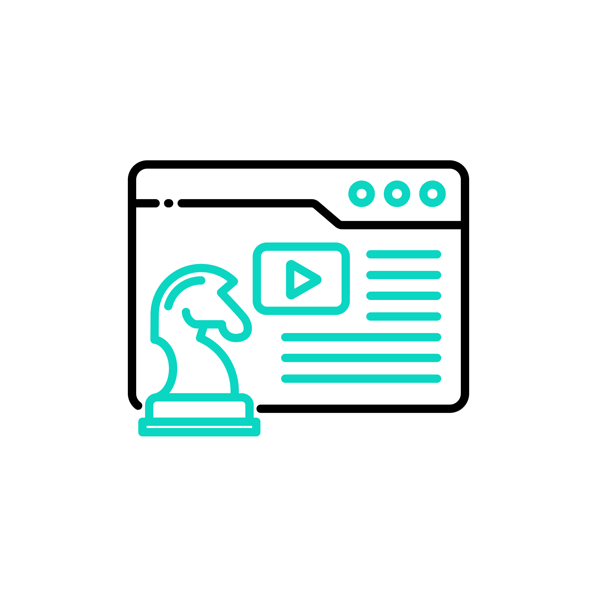 Outline of a person talking on the phone with icons representing emails, messages, and digital communication devices around them.