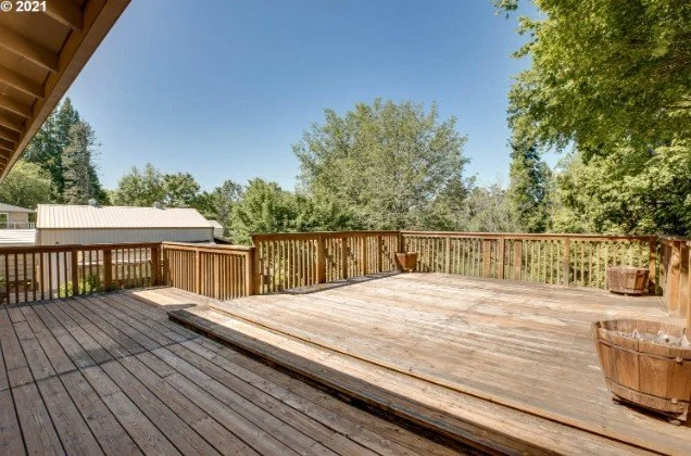 Outdoor backyard deck at 1481 NE Lincoln St in Hillsboro, Oregon