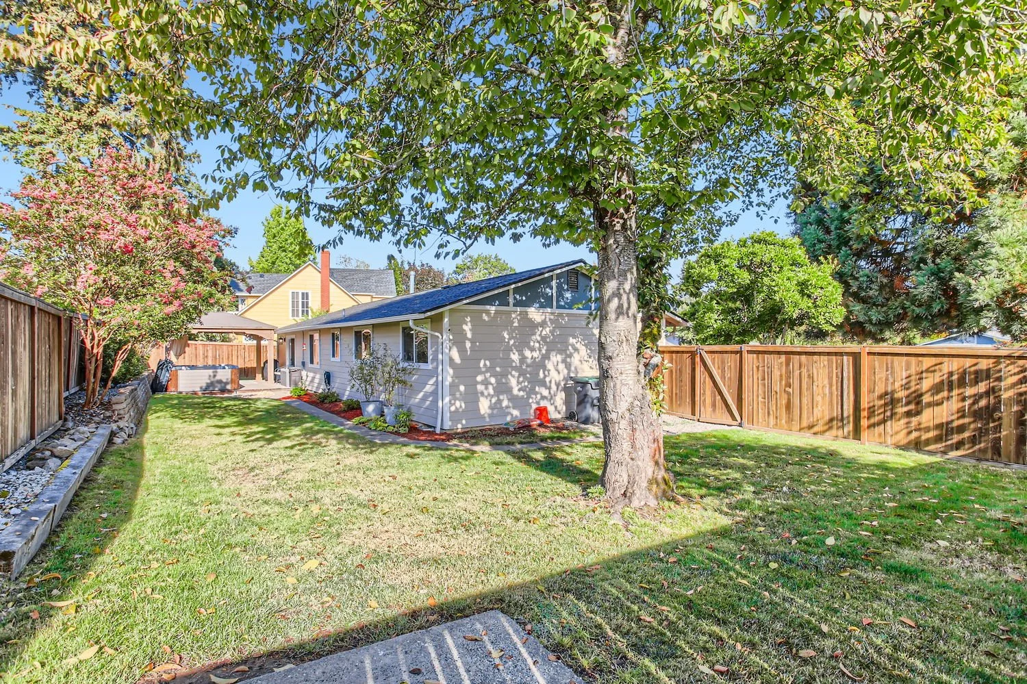 Backyard at 12720 SW Bell Ct in Tigard, Oregon