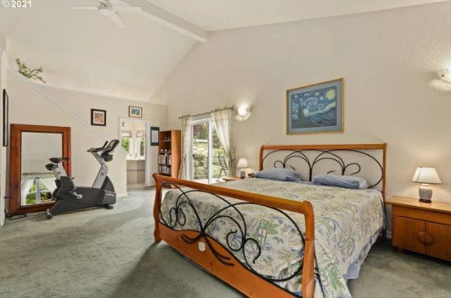 Primary bedroom at 920 SW Maplecrest Ct in Portland, Oregon