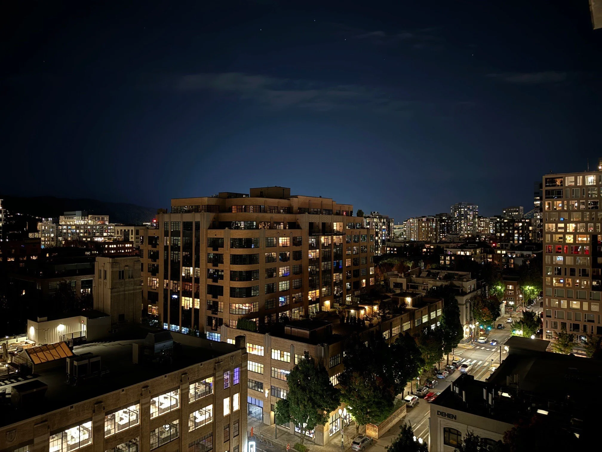 City view night from 333 NW 9th Ave Unit 1203 in Portland, Oregon