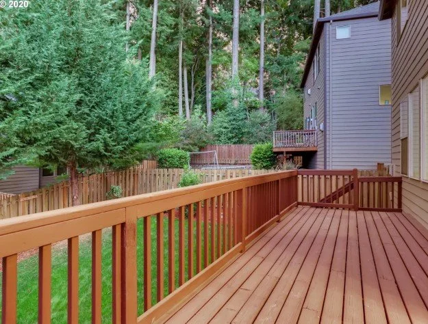 Exterior deck of 13758 SW 158th Ter in Tigard, Oregon