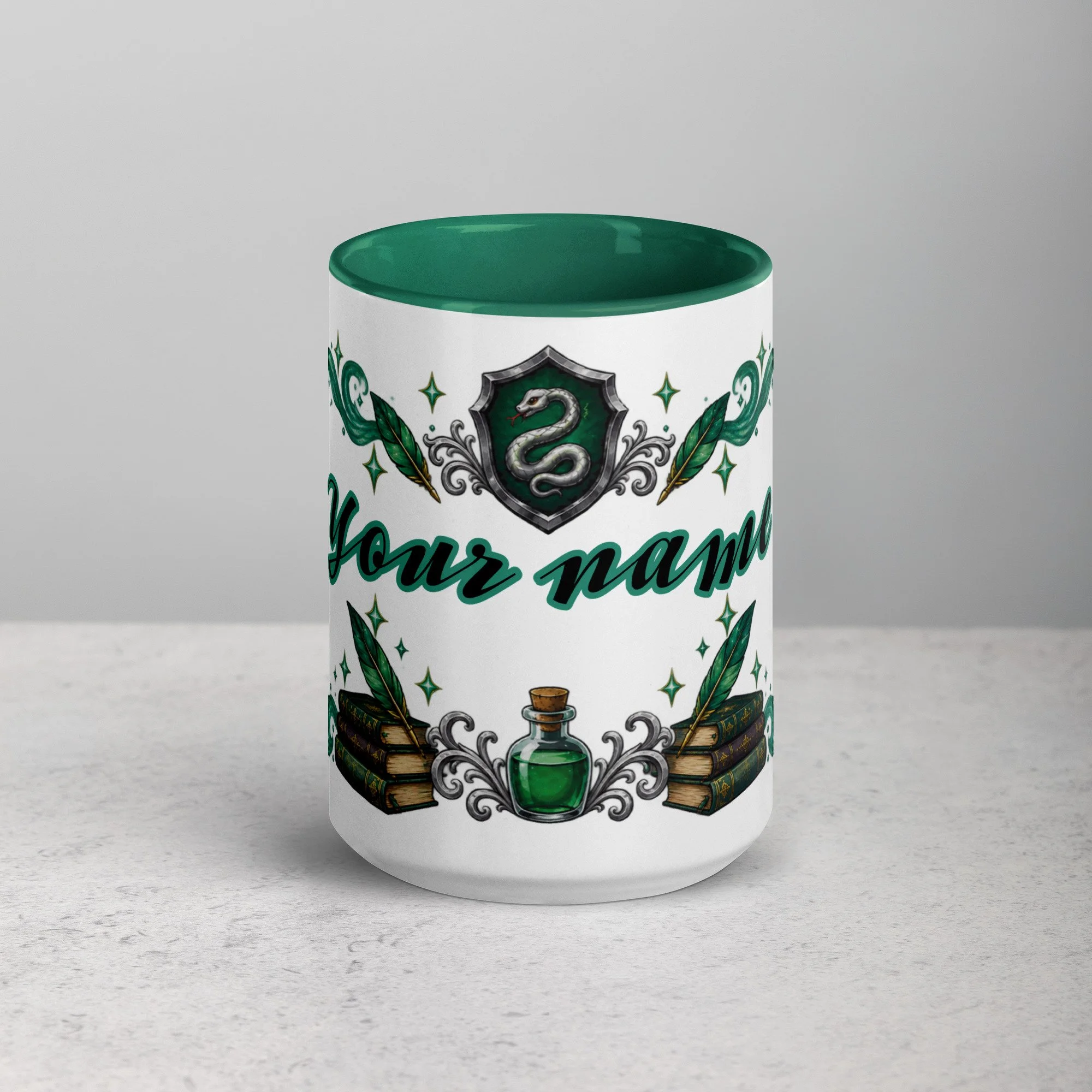 Custom Slytherin Mug — Personalized Name Mug