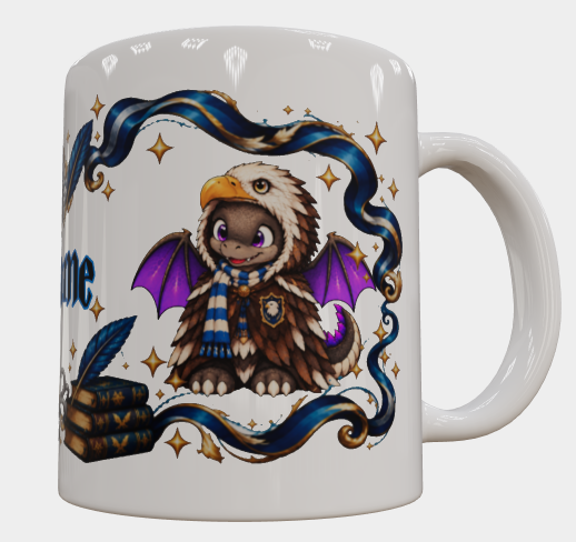 Custom Inky Ravenclaw Eagle Mug — Personalized Name Mug